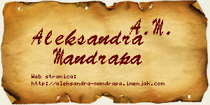 Aleksandra Mandrapa vizit kartica